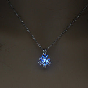 GLOW IN THE DARK LOTUS FLOWER NECKLACE