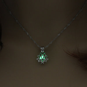 GLOW IN THE DARK LOTUS FLOWER NECKLACE
