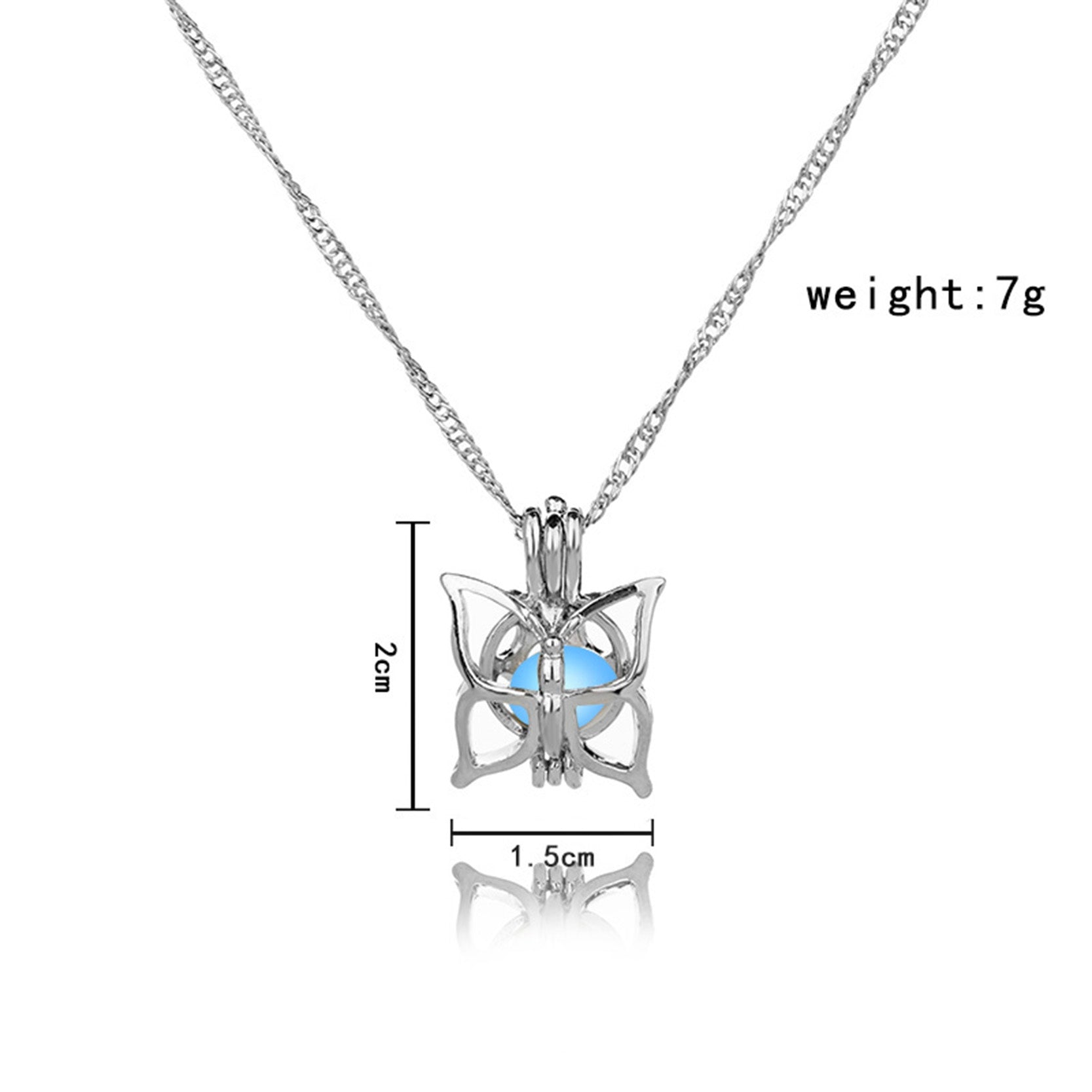GLOW IN THE DARK BUTTERFLY NECKLACE