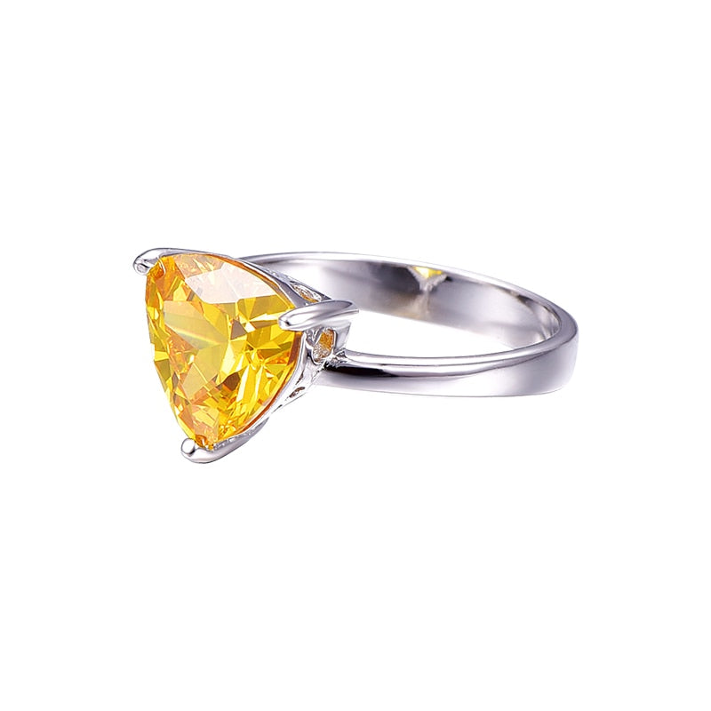STUNNING STERLING SILVER CITRINE RING