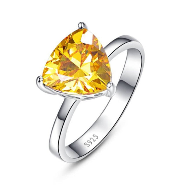 STUNNING STERLING SILVER CITRINE RING