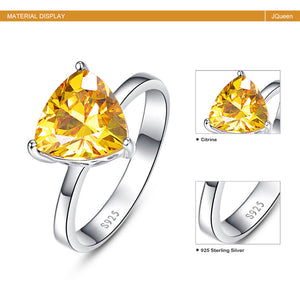 STUNNING STERLING SILVER CITRINE RING