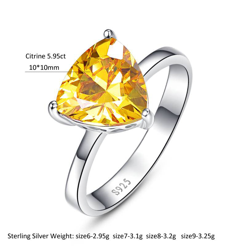 STUNNING STERLING SILVER CITRINE RING
