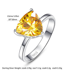 STUNNING STERLING SILVER CITRINE RING