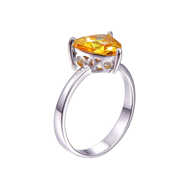 STUNNING STERLING SILVER CITRINE RING