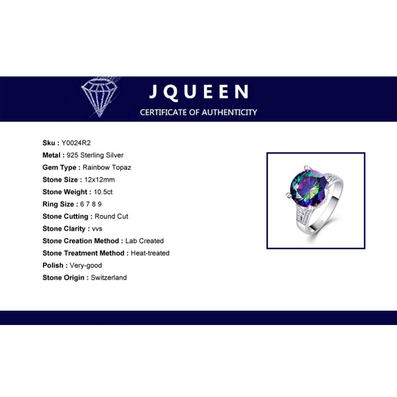 ULTRA MYSTICAL RAINBOW BEJEWELED STERLING SILVER RING