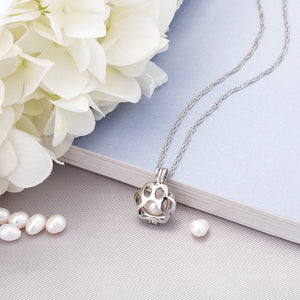 LUMINOUS PAW PRINT NECKLACE