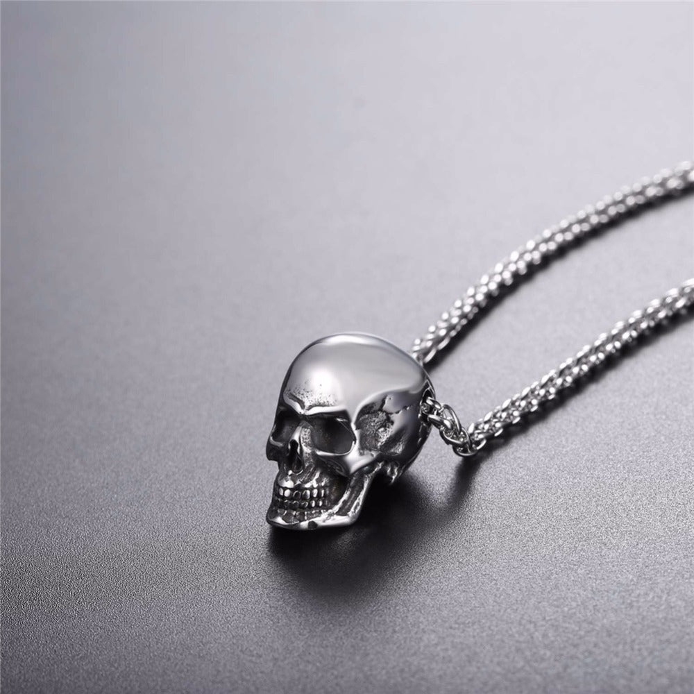 SUPER SILVER SEXY SKULL NECKLACE