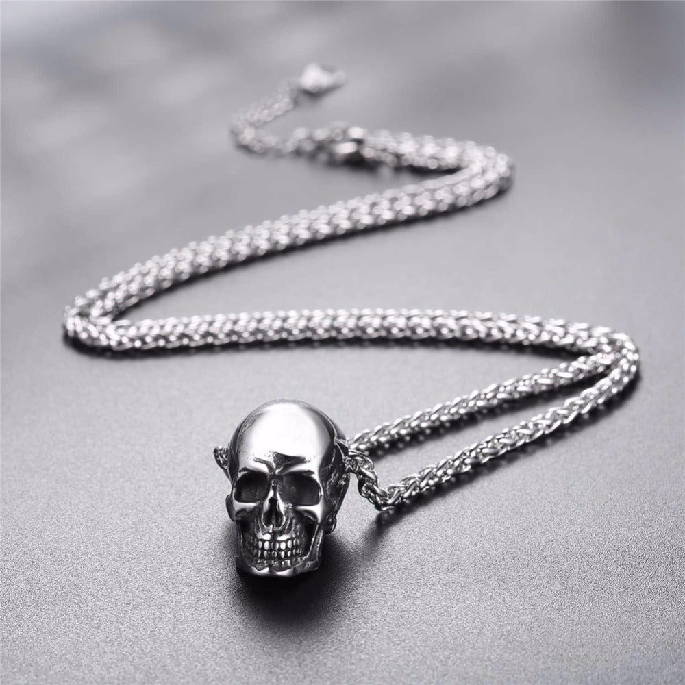 SUPER SILVER SEXY SKULL NECKLACE