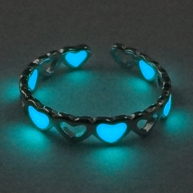 LUMINOUS HEART SHAPED RINGS