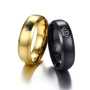 HER KING HIS QUEEN COUPLES RING SETS