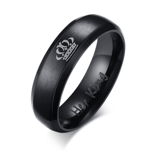 HER KING HIS QUEEN COUPLES RING SETS