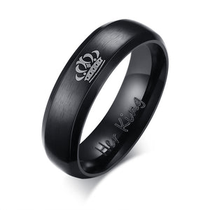 HER KING HIS QUEEN COUPLES RING SETS