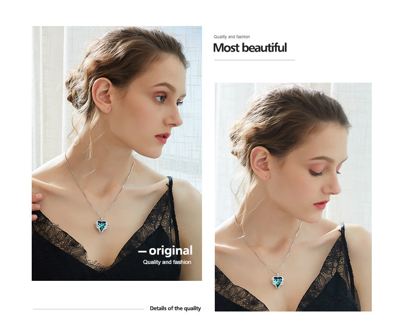 The Mermaid's Crystal Heart Necklace