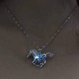 GLOW IN THE DARK HORSE NECKLACE