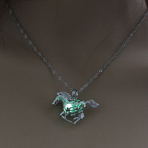 GLOW IN THE DARK HORSE NECKLACE