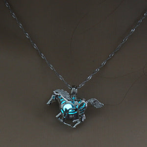 GLOW IN THE DARK HORSE NECKLACE