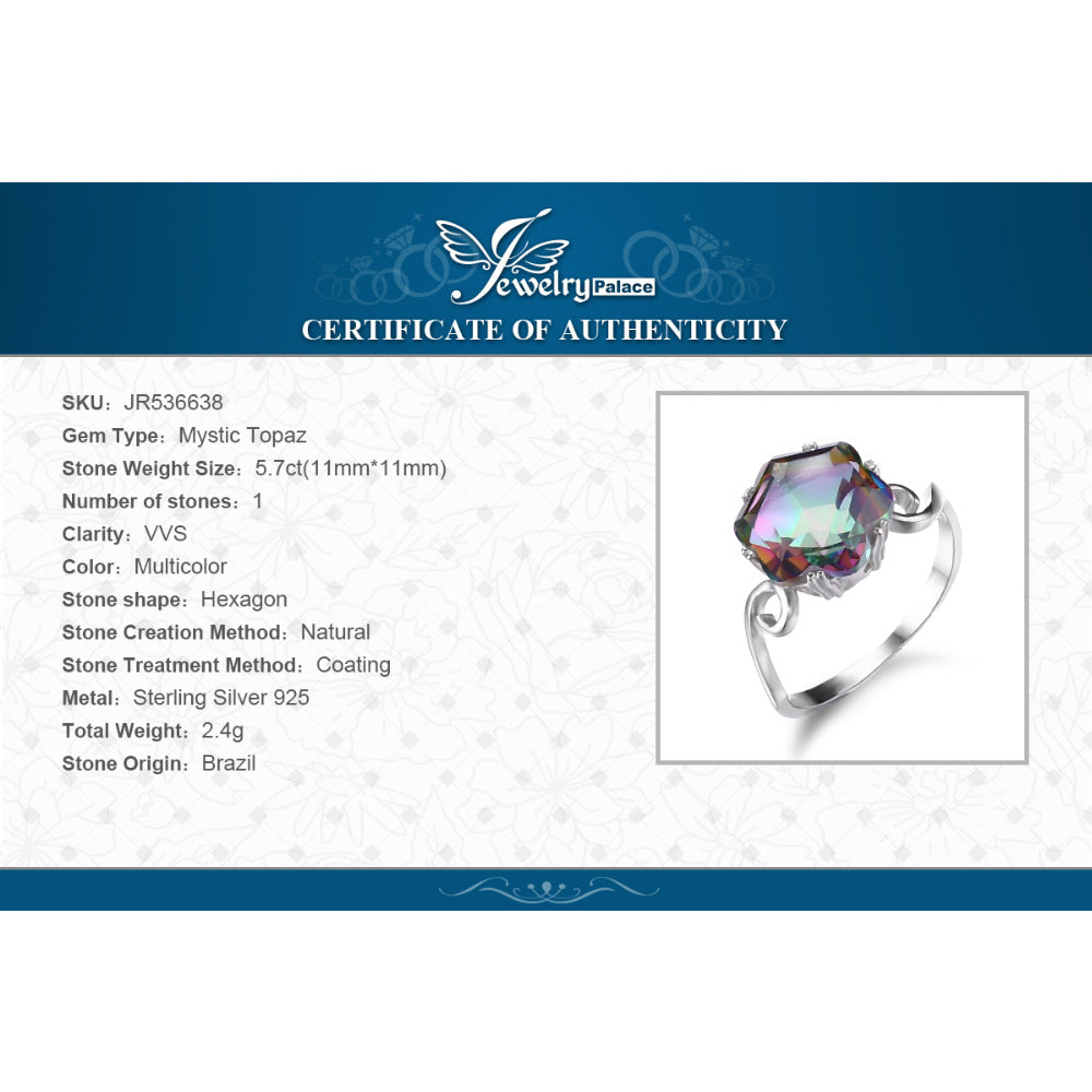 ULTRA MYSTIC TOPAZ RING OF STUNNING BEAUTY