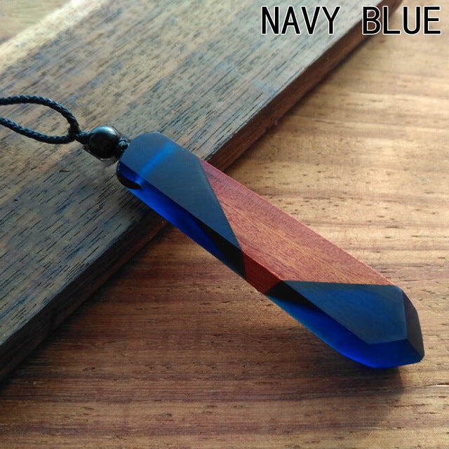 Classic Fashionable Vintage Resin Wood Glow Necklaces