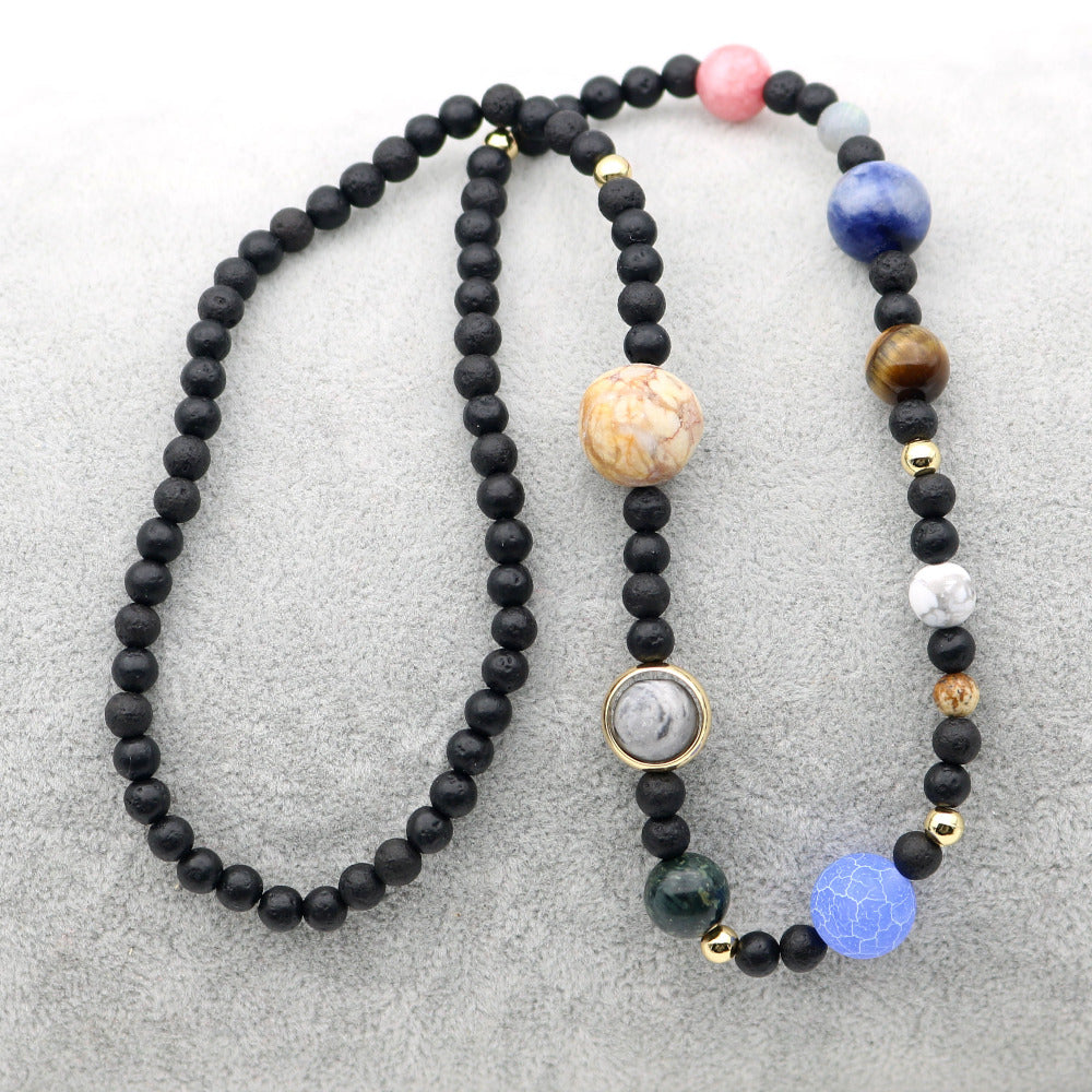 Cosmic Galaxy Solar System Necklace
