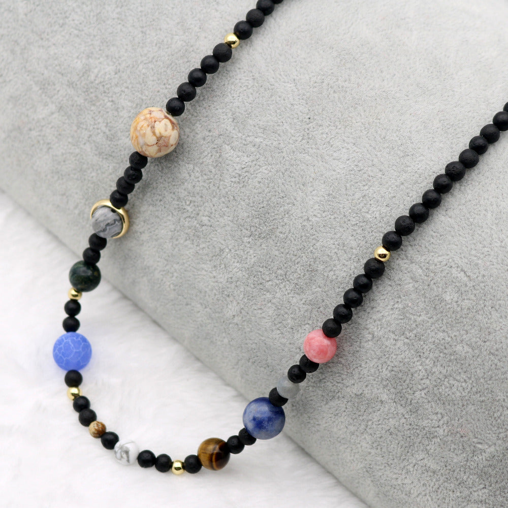 Cosmic Galaxy Solar System Necklace