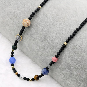 Cosmic Galaxy Solar System Necklace