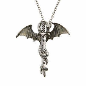 GLOW IN THE DARK DRAGON SWORD NECKLACE