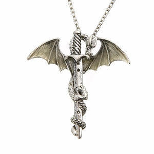 GLOW IN THE DARK DRAGON SWORD NECKLACE