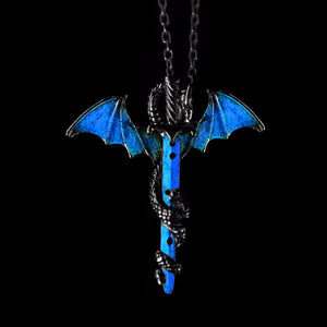 GLOW IN THE DARK DRAGON SWORD NECKLACE