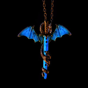 GLOW IN THE DARK DRAGON SWORD NECKLACE