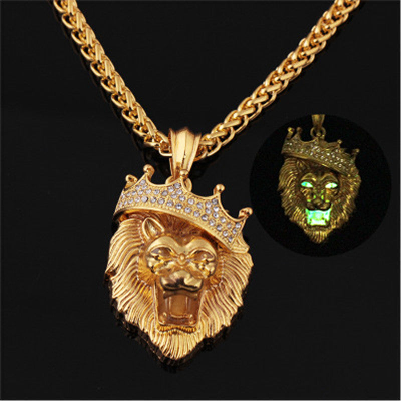 GLOW IN THE DARK LION EMPEROR NECKLACE