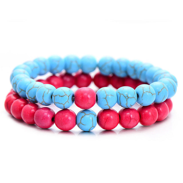 2Pcs/Set Couples Distance Bracelets