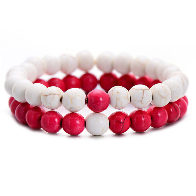 2Pcs/Set Couples Distance Bracelets