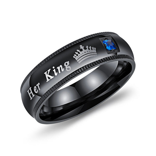 HER KING HIS QUEEN COUPLES BEAUTY RING SET