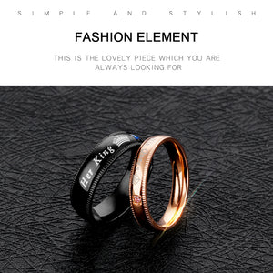 HER KING HIS QUEEN COUPLES BEAUTY RING SET