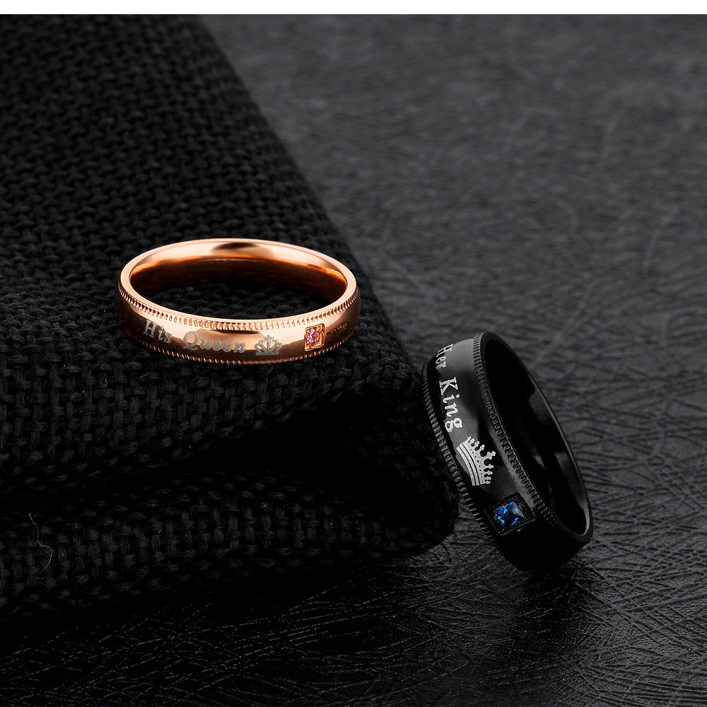 HER KING HIS QUEEN COUPLES BEAUTY RING SET