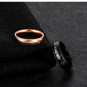 HER KING HIS QUEEN COUPLES BEAUTY RING SET