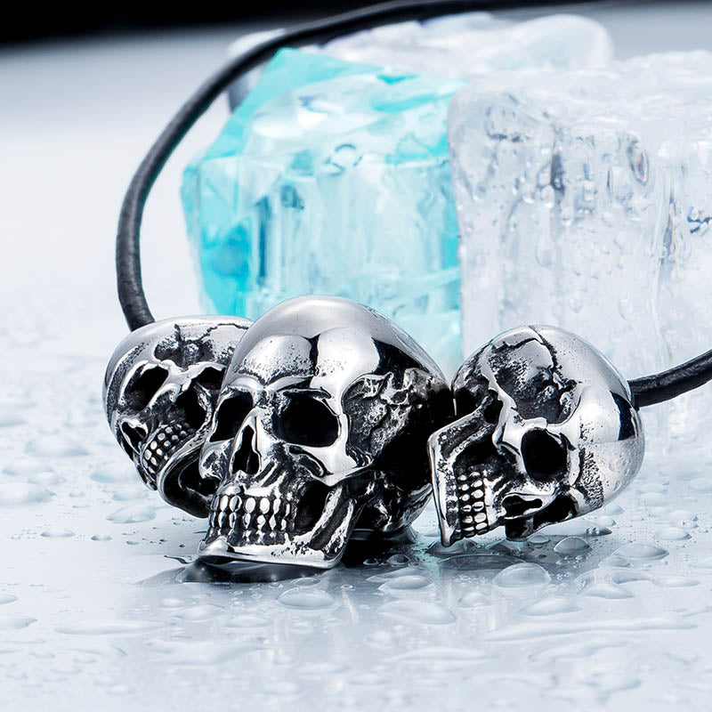 Stainless Steel Multi Skulls Necklace