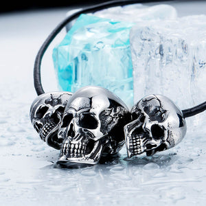 Stainless Steel Multi Skulls Necklace
