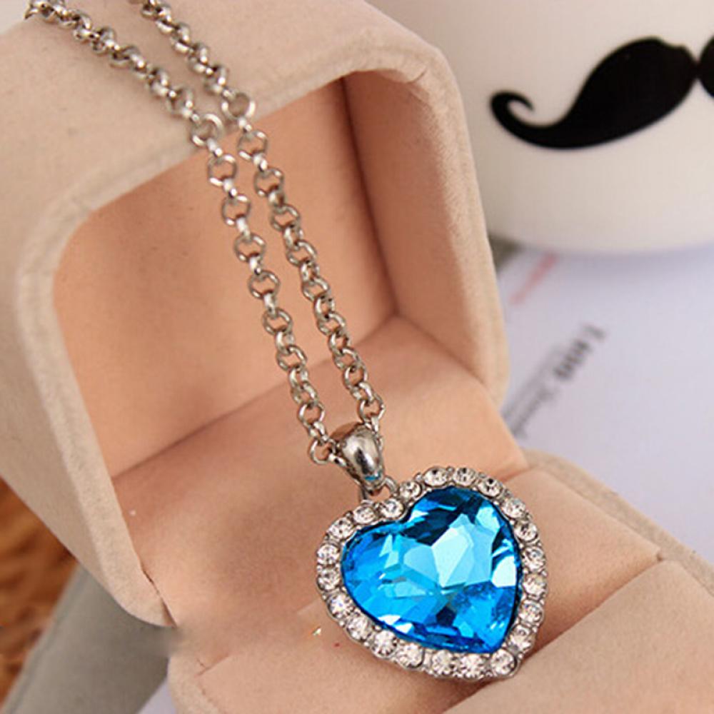 The Mermaid's Blue Ocean Crystal Skies Necklace