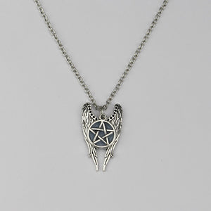 GLOW IN THE DARK ANGEL WINGS NECKLACE