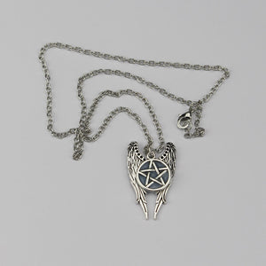 GLOW IN THE DARK ANGEL WINGS NECKLACE