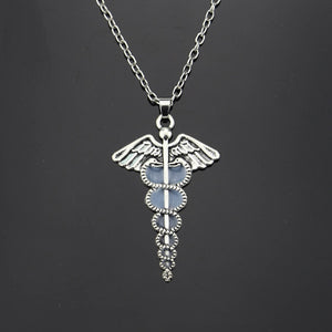 GLOW IN THE DARK ANGEL WINGS NECKLACE
