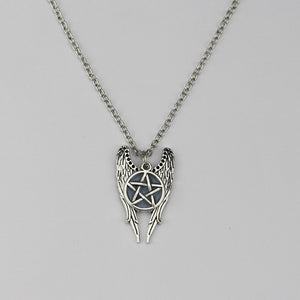 GLOW IN THE DARK ANGEL WINGS NECKLACE