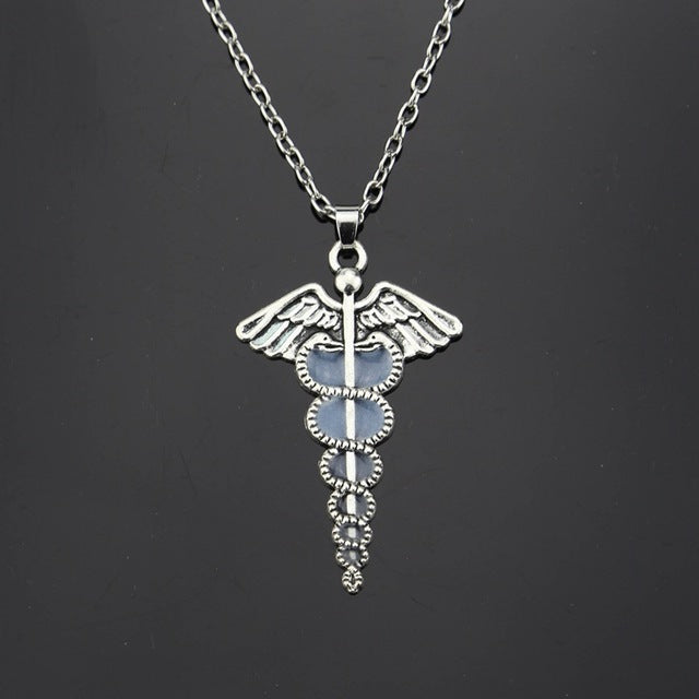 GLOW IN THE DARK ANGEL WINGS NECKLACE