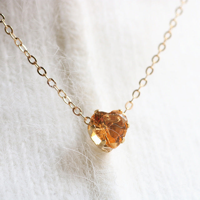 Beautiful Crystal Heart Necklaces