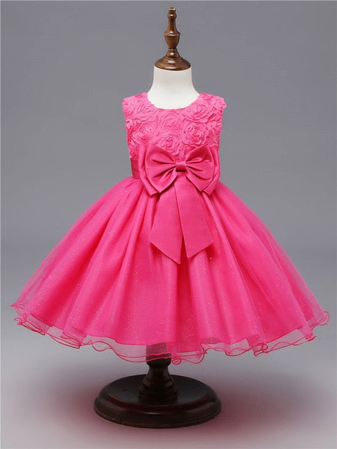 5-14 Years Girl's Tulle Lace Long Dress