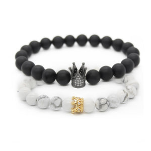 HER KING HIS QUEEN COUPLES BEADED BEAUTY BRACELETS