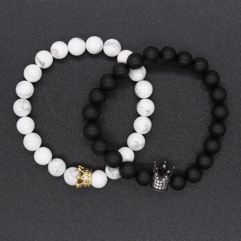 HER KING HIS QUEEN COUPLES BEADED BEAUTY BRACELETS