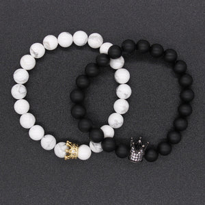 HER KING HIS QUEEN COUPLES BEADED BEAUTY BRACELETS